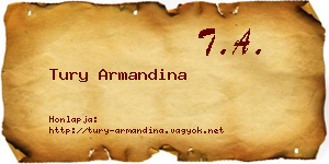Tury Armandina névjegykártya